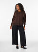 Feinstrick-Strickjacke mit Rundhalsausschnitt, Braun, Model image number 1