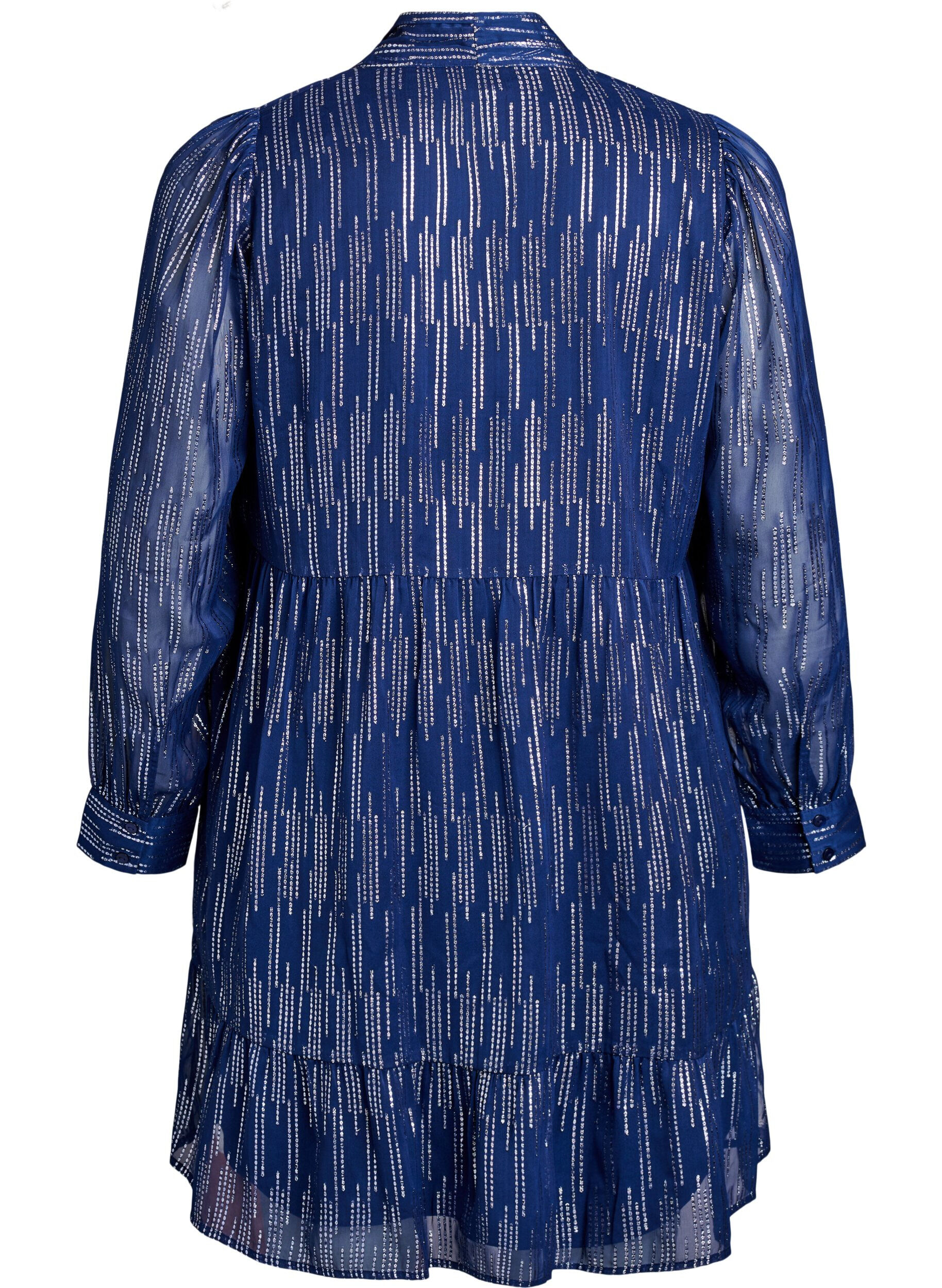 ZizziKurzes Partykleid mit Glitzermuster, Blau, Packshot image number 1