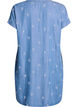 Kleid aus Lyocell mit Denim-Look und bestickten Blumen, Blau, Packshot image number 1