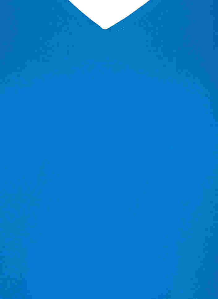 Kurzarm Bluse mit V-Ausschnitt, Princess Blue, Packshot image number 2