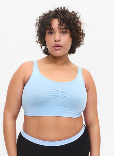 Seamless BH mit Stretch, Blue Bell, Model image number 0