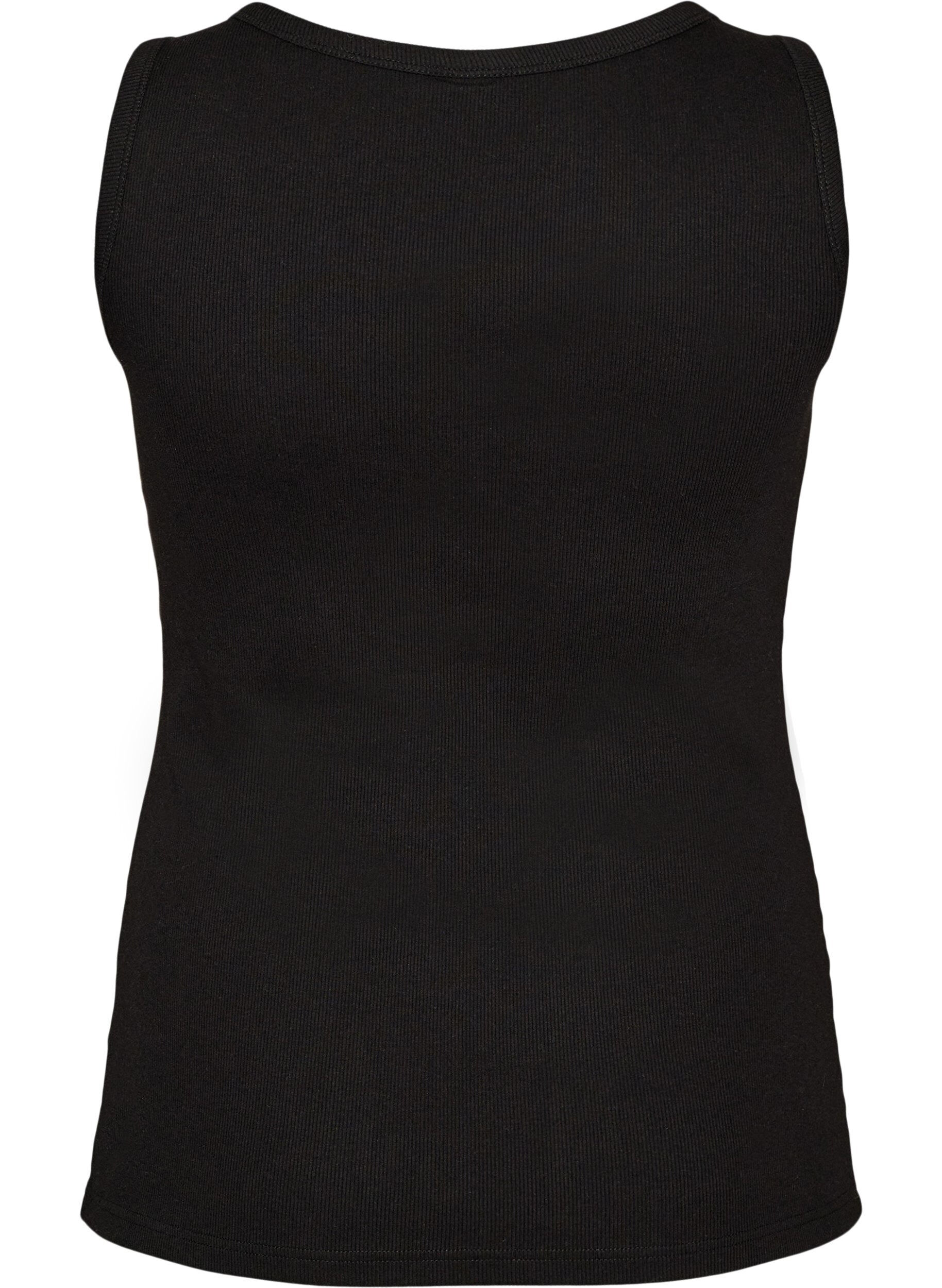 ZizziTailleiertes Top mit Motiv, Schwarz, Packshot image number 1