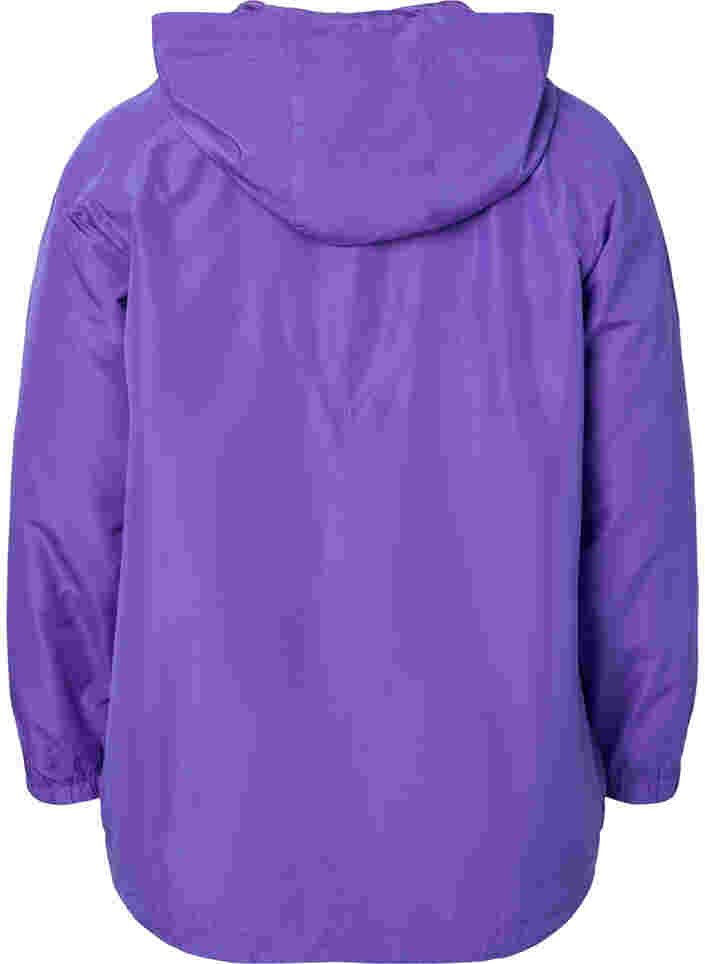 Kurze Jacke mit Kapuze und verstellbarer Saum, Purple Opulence, Packshot image number 1