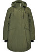 Wasserabweisender Parka mit Kapuze und funktionalen Details, Gr&uuml;n, Packshot image number 0