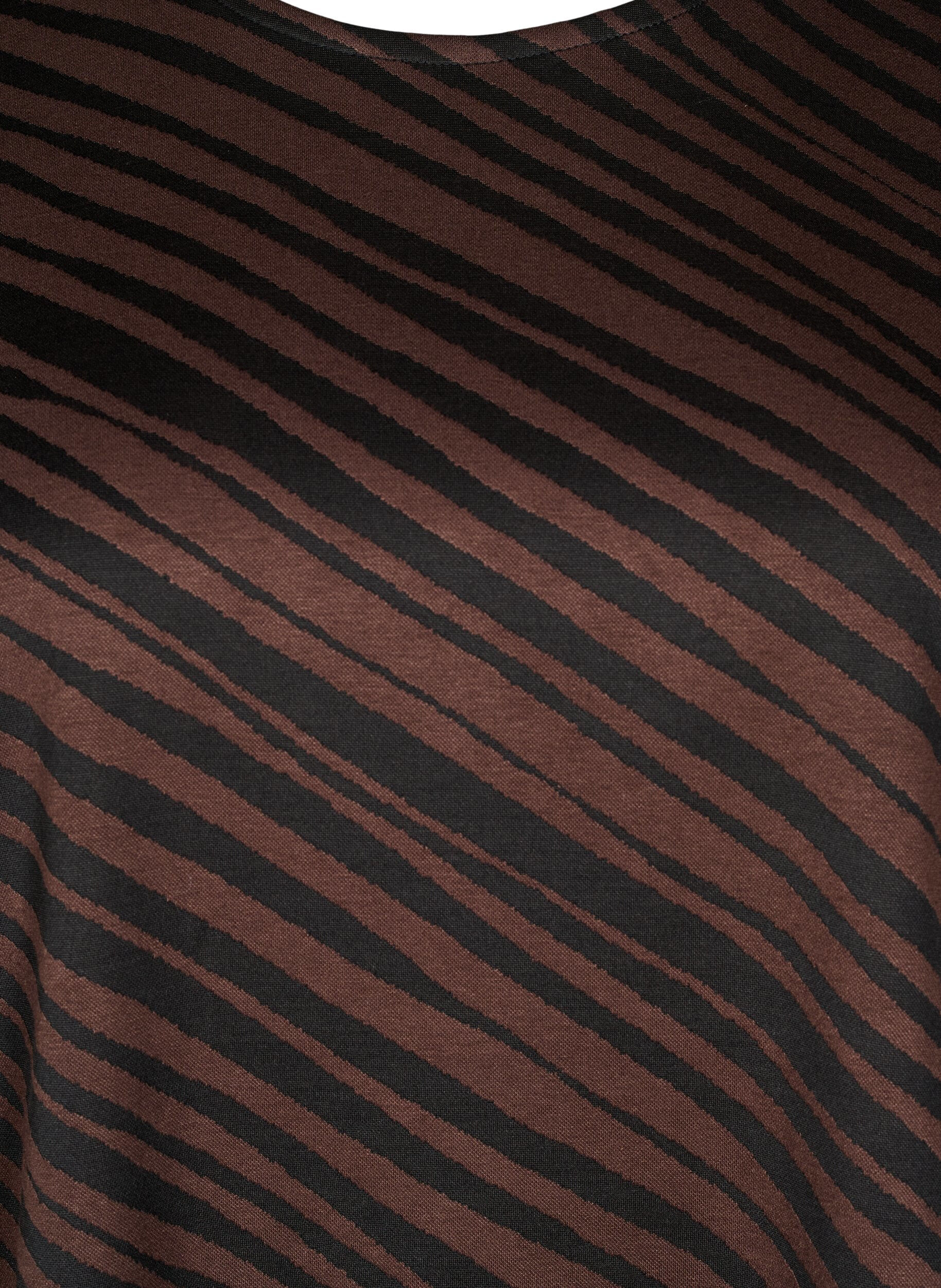 ZizziOversize-Bluse mit Muster, Braun, Packshot image number 2