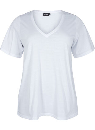 FLASH - 2er-Pack T-Shirts mit V-Ausschnitt, White/Black, Packshot image number 2