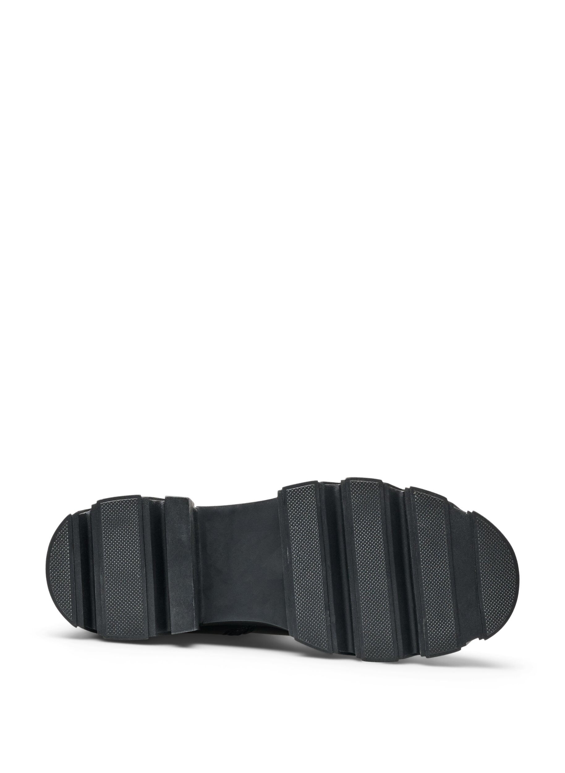ZizziChelsea-Boot mit chunky Sohle und gerippten Eins&auml;tzen, Schwarz, Packshot image number 5