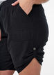 Lockere Shorts aus Baumwolle mit Taschen, Schwarz, Model image number 3