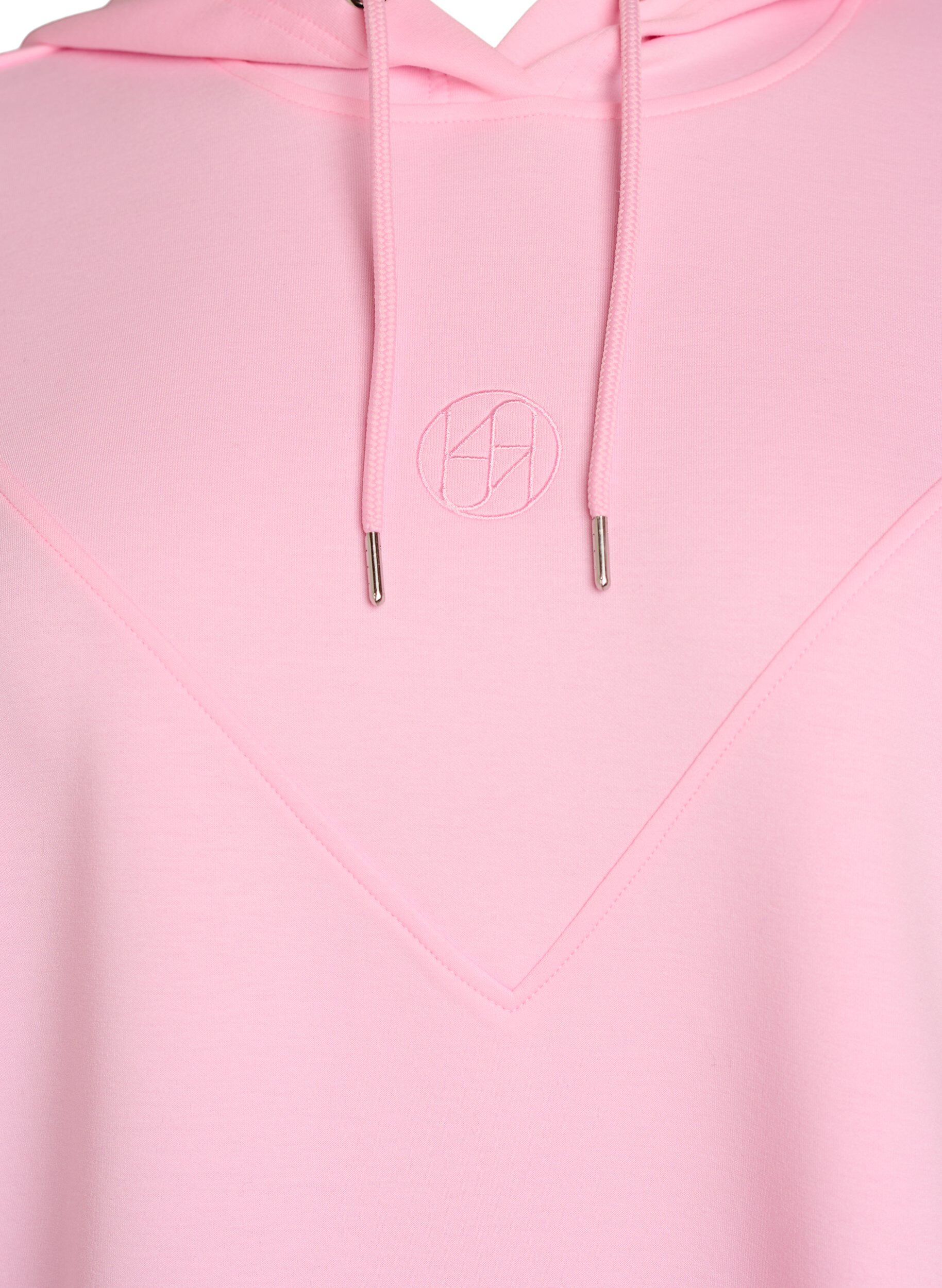ZizziSportlicher Scuba-Hoodie mit Ziern&auml;hten, Pink, Packshot image number 2