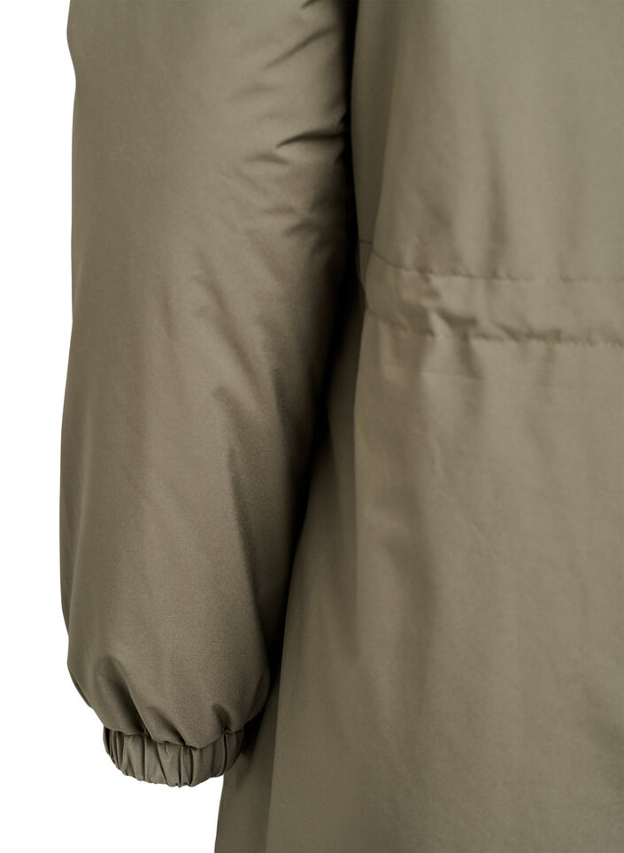 Leichter gepolsterter Parka mit Kapuze, Gr&uuml;n, Packshot image number 4