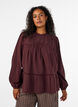Bluse mit Stickerei und Lochstickerei, Dunkles Bordeaux, Model image number 0
