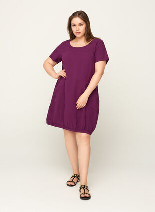 Kleid mit Taschen, Dark Purple, Model image number 2