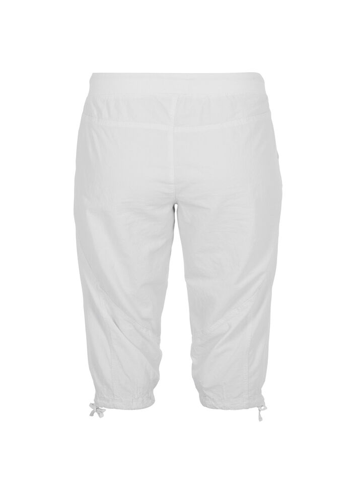 Lockere Caprihose aus Baumwolle, Weiß, Packshot image number 1