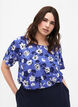 FLASH &ndash; Kurz&auml;rmelige Bluse mit Print, Amparo Blue Flower, Model image number 0