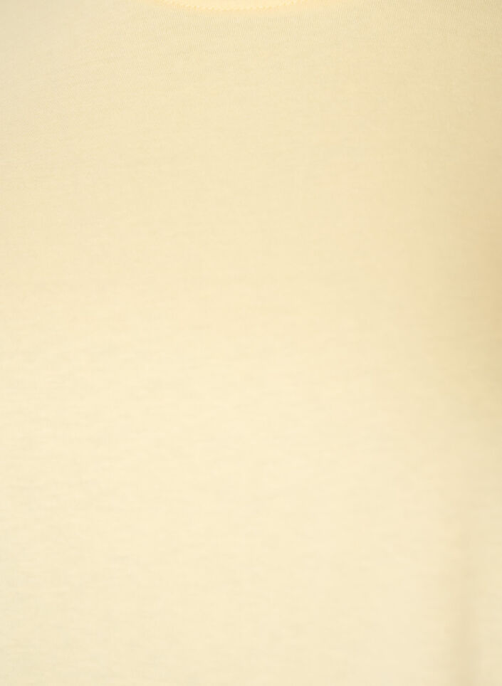 T-Shirt mit asymmetrischem Spitzensaum, Gelb, Packshot image number 2