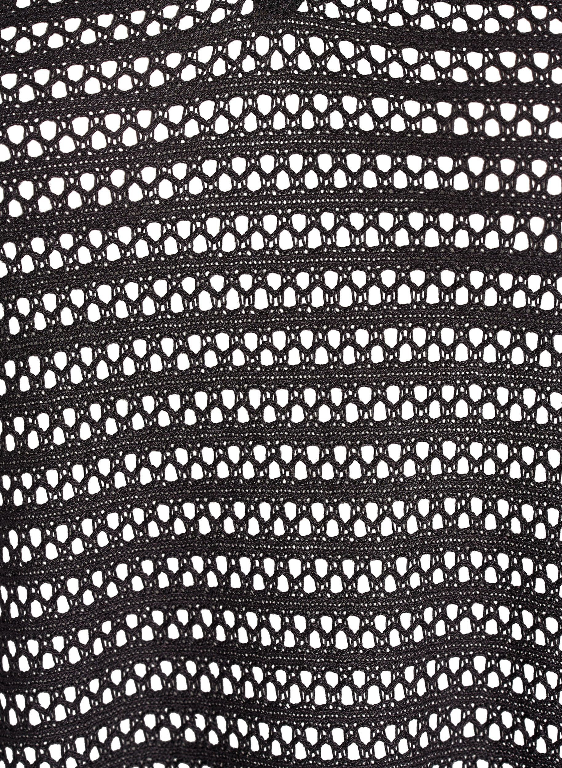 Zizzi&Auml;rmelloses Strandkleid mit Lochstickerei und Seitenschlitzen, Schwarz, Packshot image number 2