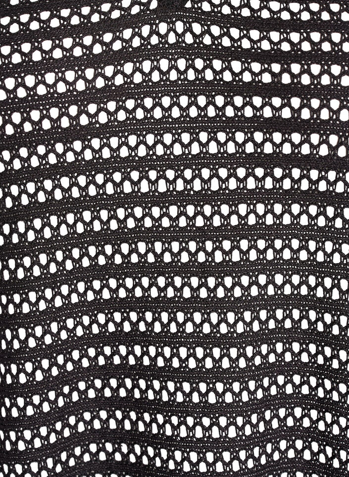 &Auml;rmelloses Strandkleid mit Lochstickerei und Seitenschlitzen, Schwarz, Packshot image number 2