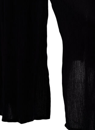 Hemdkleid aus Viskose mit kurzen Ärmeln, Black, Packshot image number 3