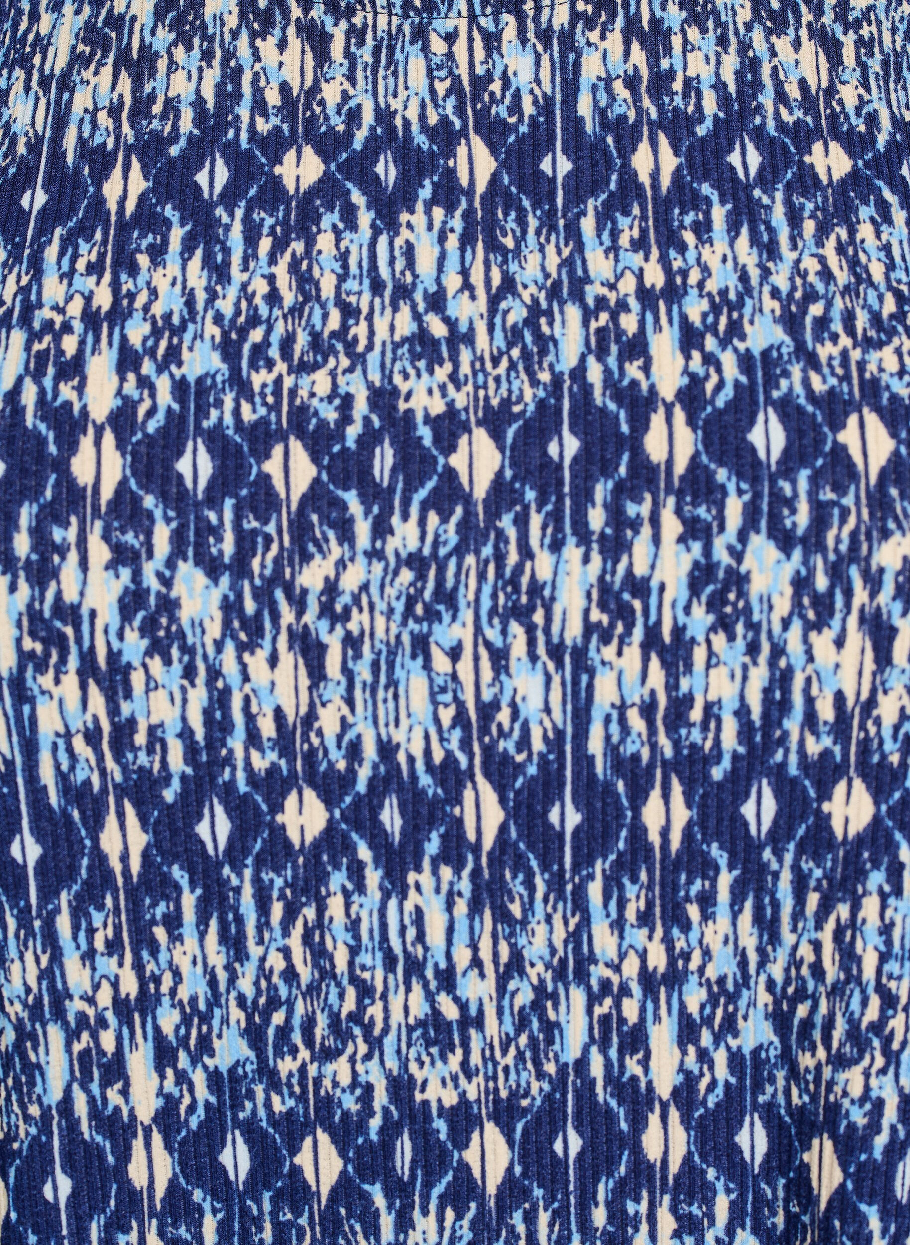 ZizziGemusterte Bluse mit kurzen &Auml;rmeln, Blau, Packshot image number 2