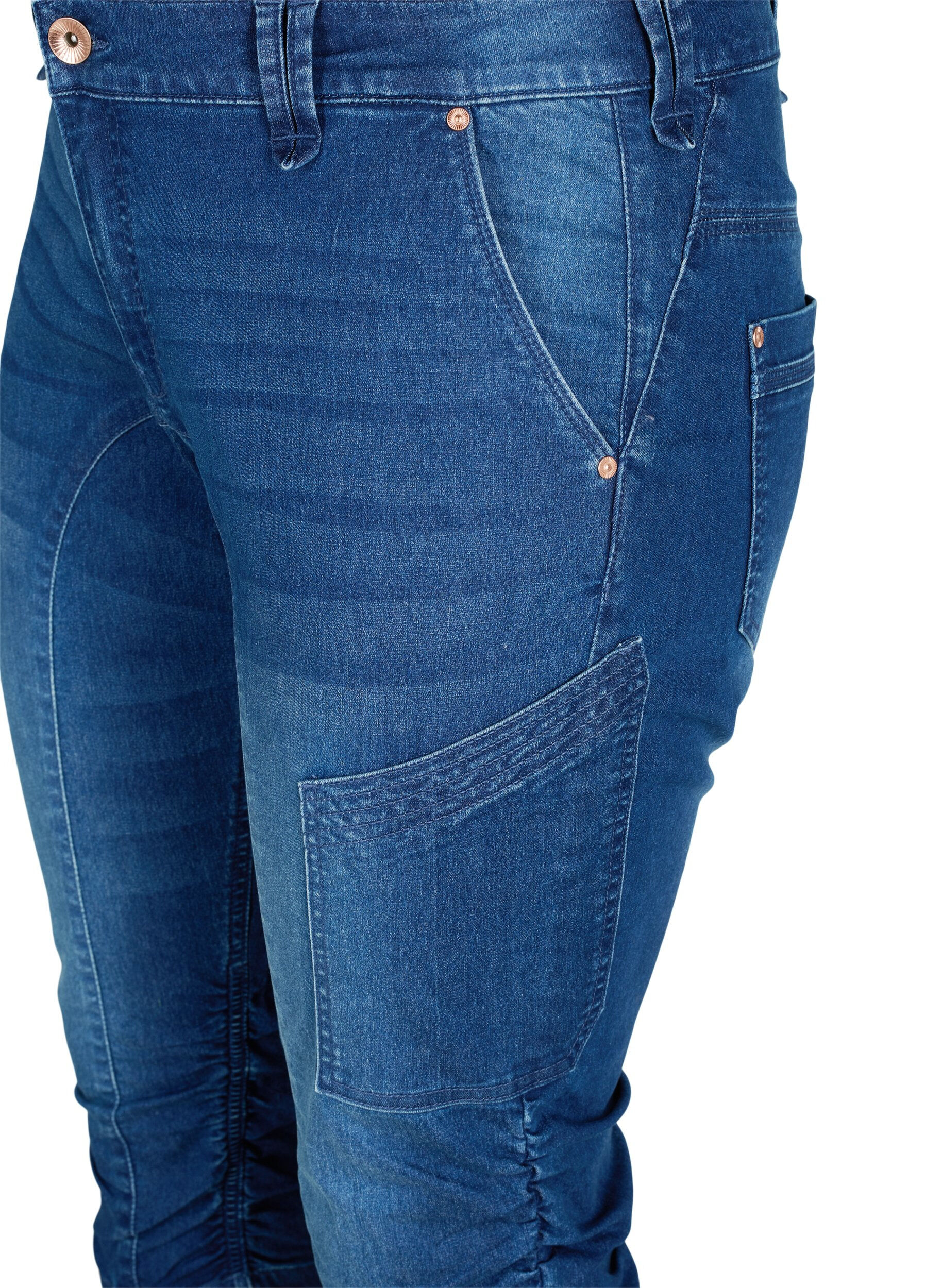 ZizziSlim Fit Capri-Jeans mit Taschen, Blau, Packshot image number 2