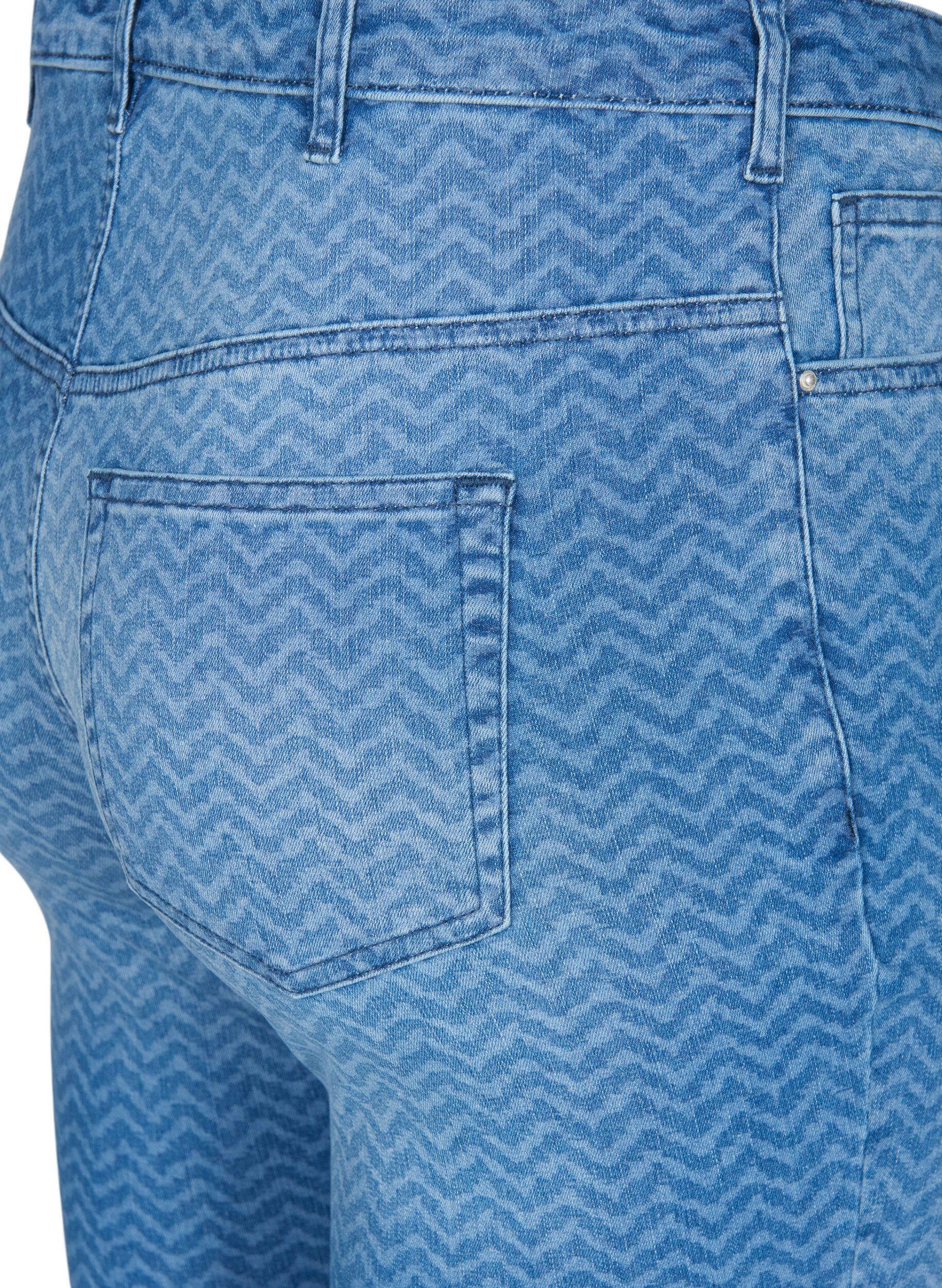 ZizziBedruckte Amy Jeans mit hoher Taille, Ethnic Pri, Packshot image number 3