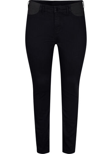 Superschlanke Amy-Jeans mit elastischem Bund, Black, Packshot image number 0