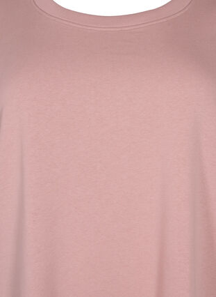 Sweatshirtkleid mit kurzen Ärmeln und Schlitzen, Adobe Rose, Packshot image number 2