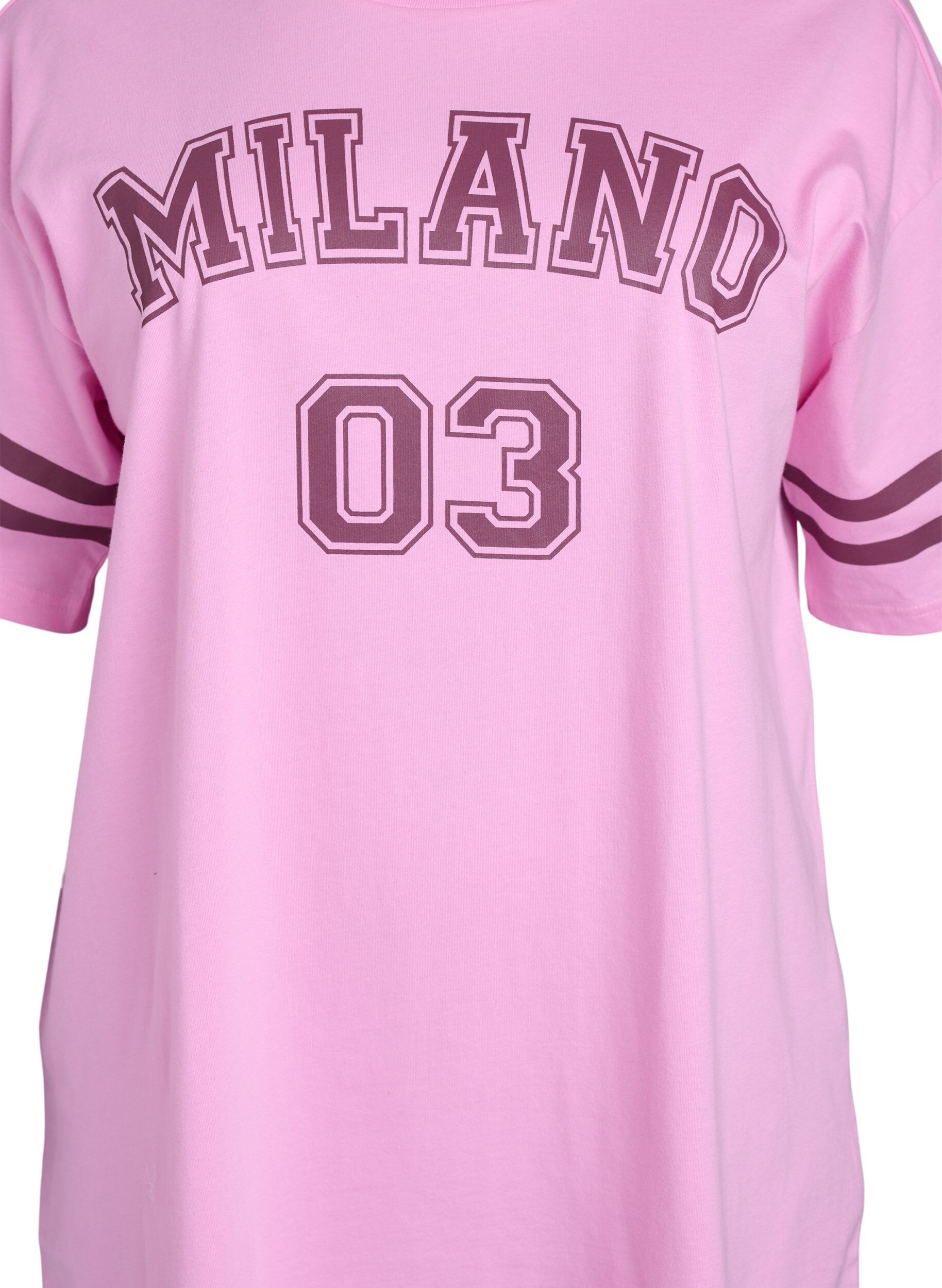 ZizziSportliches Oversize-College-T-Shirt, Pink, Packshot image number 2