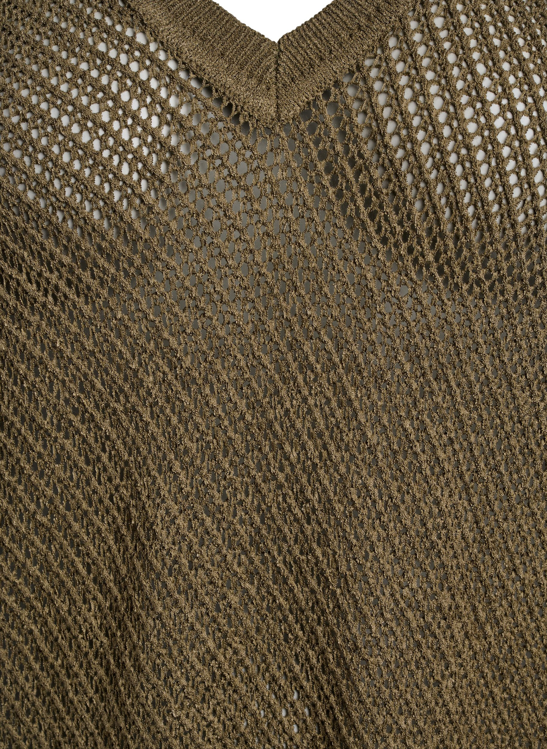 ZizziFLASH - Kurzarmpullover mit V-Ausschnitt, Gr&uuml;n, Packshot image number 2