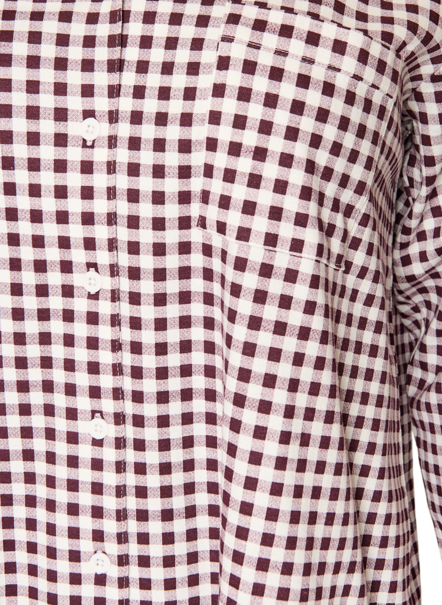 ZizziBaumwoll-Pyjamahemd mit Brusttasche, Rot, Packshot image number 2