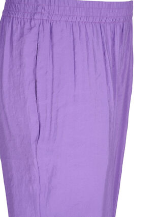 Lockere Hose aus Viskosemischung mit elastischen Abschlüssen, Royal Lilac, Packshot image number 2