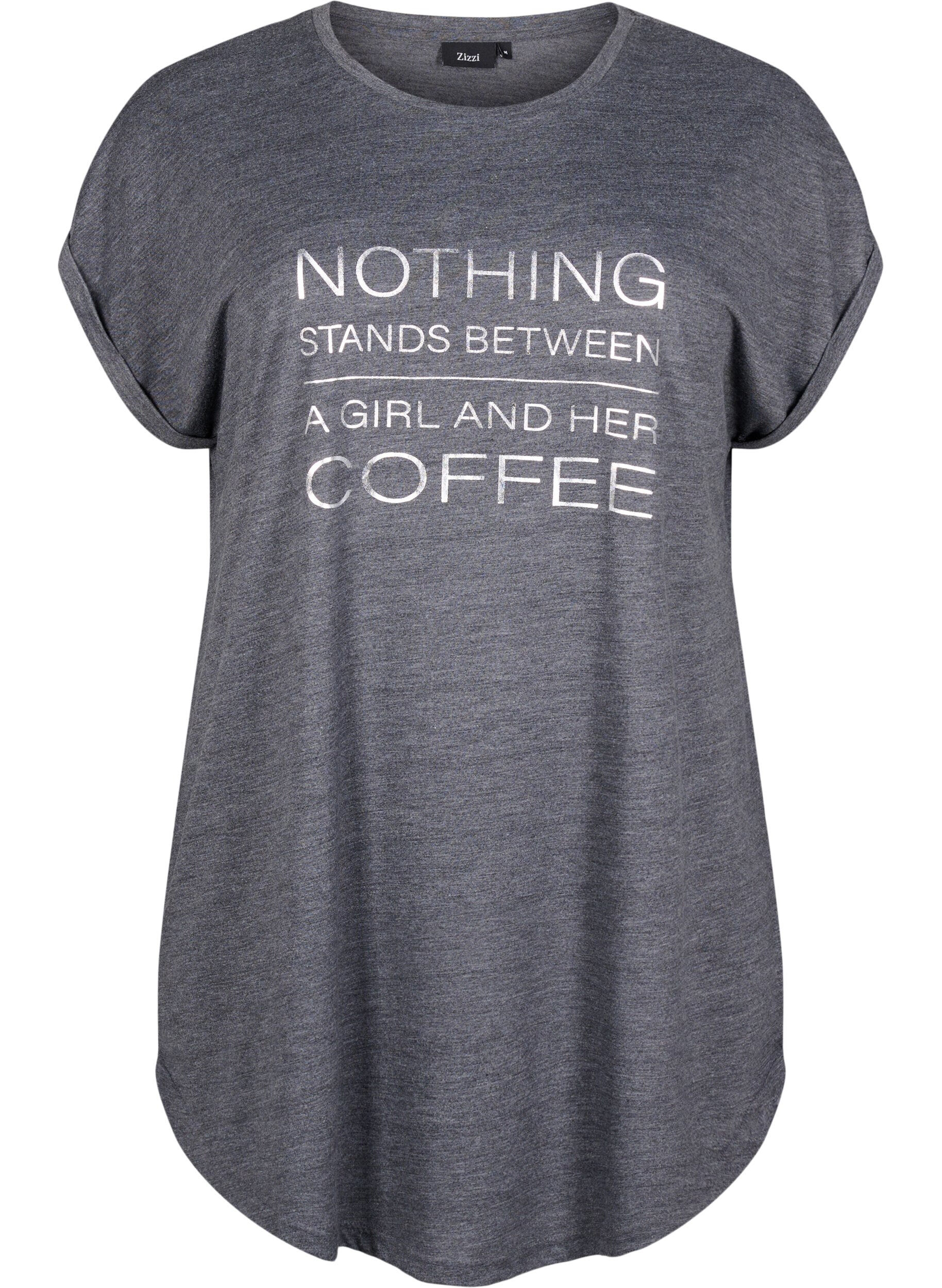 Kurz&auml;rmliges Nachthemd mit Textdruck