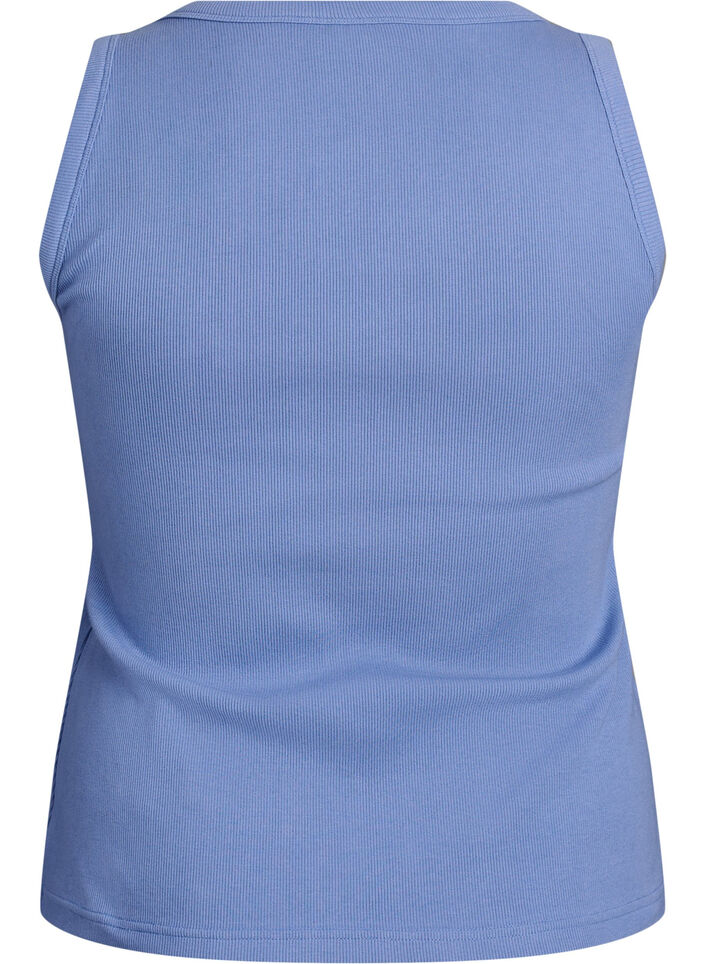 Ripp-Top mit eckigem Ausschnitt, lila, Packshot image number 1