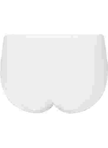 3er-Pack Baumwollslips mit regulärer Taillenhöhe, Bright White, Packshot image number 1