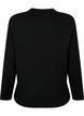 Pullover aus Viskosemischung mit Seitenschlitz	, Black, Packshot image number 1