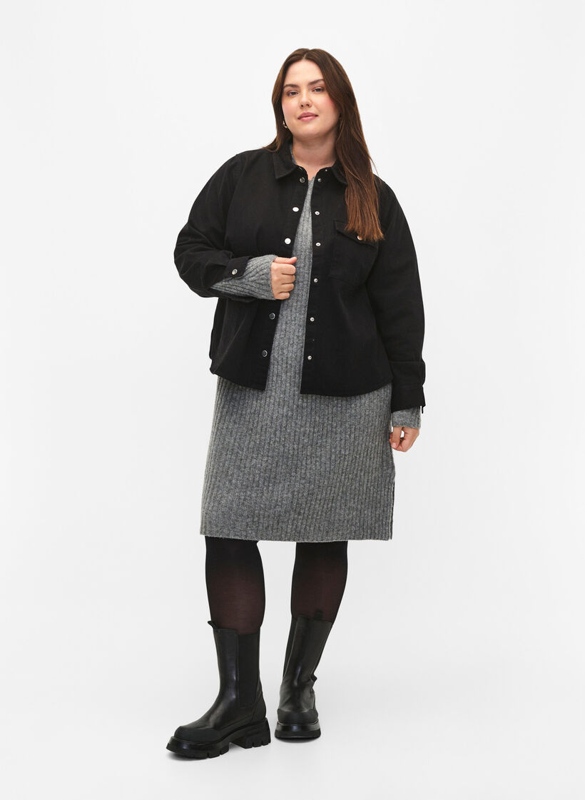 Canvas-Jacke mit Kn&ouml;pfen, Black, Model image number 2