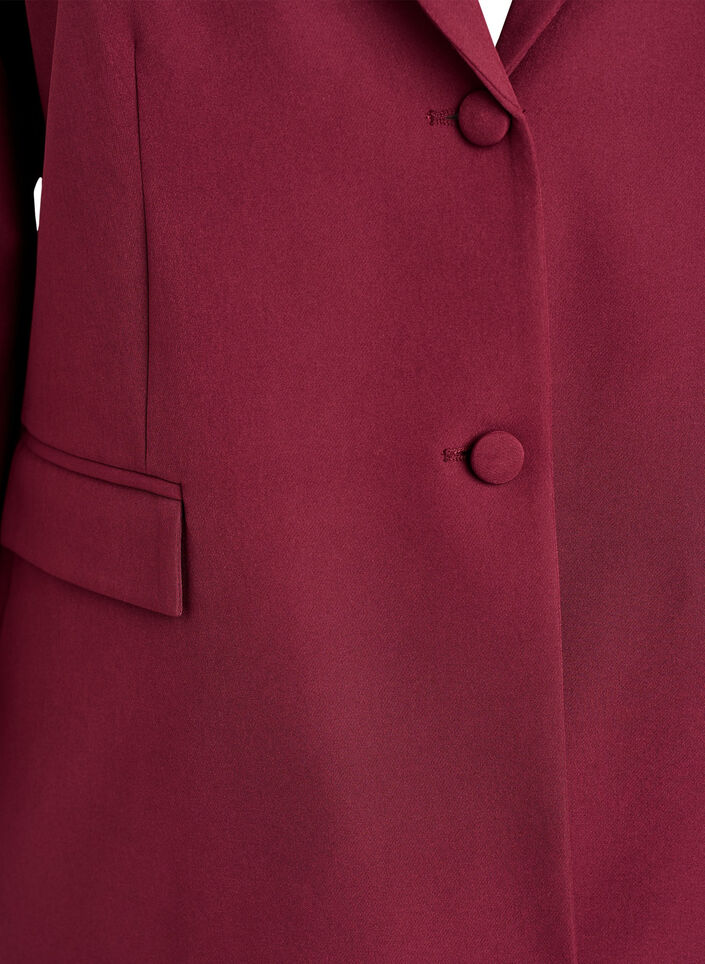Klassischer Blazer mit Knopfverschluss, Rot, Packshot image number 2