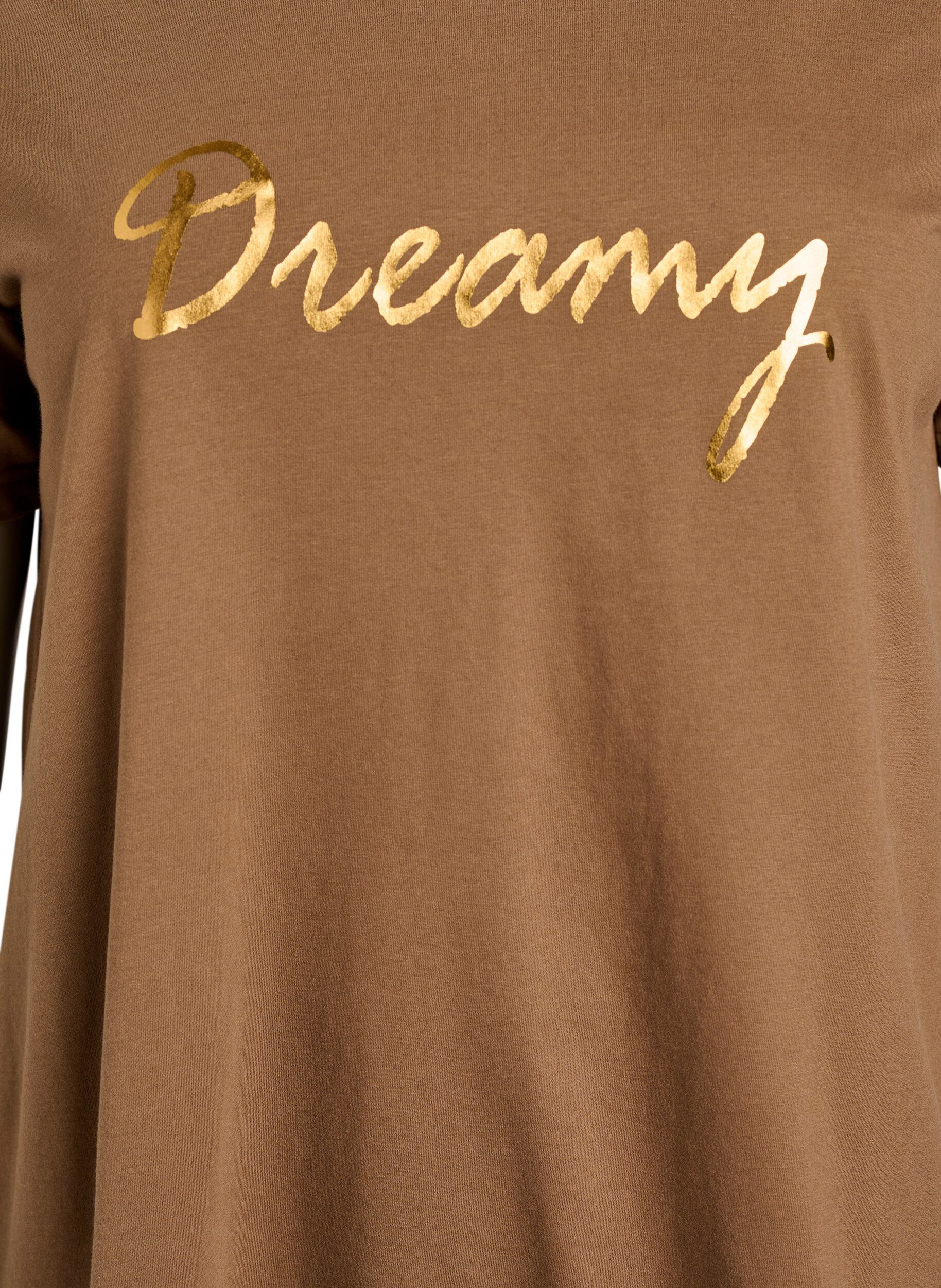 ZizziT-Shirt mit Print, Braun, Packshot image number 2