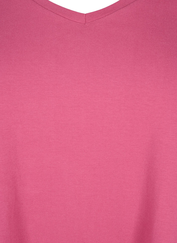 Unifarbenes Basic-T-Shirt aus Baumwolle, Rot, Packshot image number 2