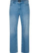 Gerade geschnittene Jeans mit ungesäumten Kanten, Medium Blue, Packshot image number 0