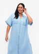 Kurzarm-Shirtkleid aus Lyocell (TENCEL™), Light blue denim, Model image number 2