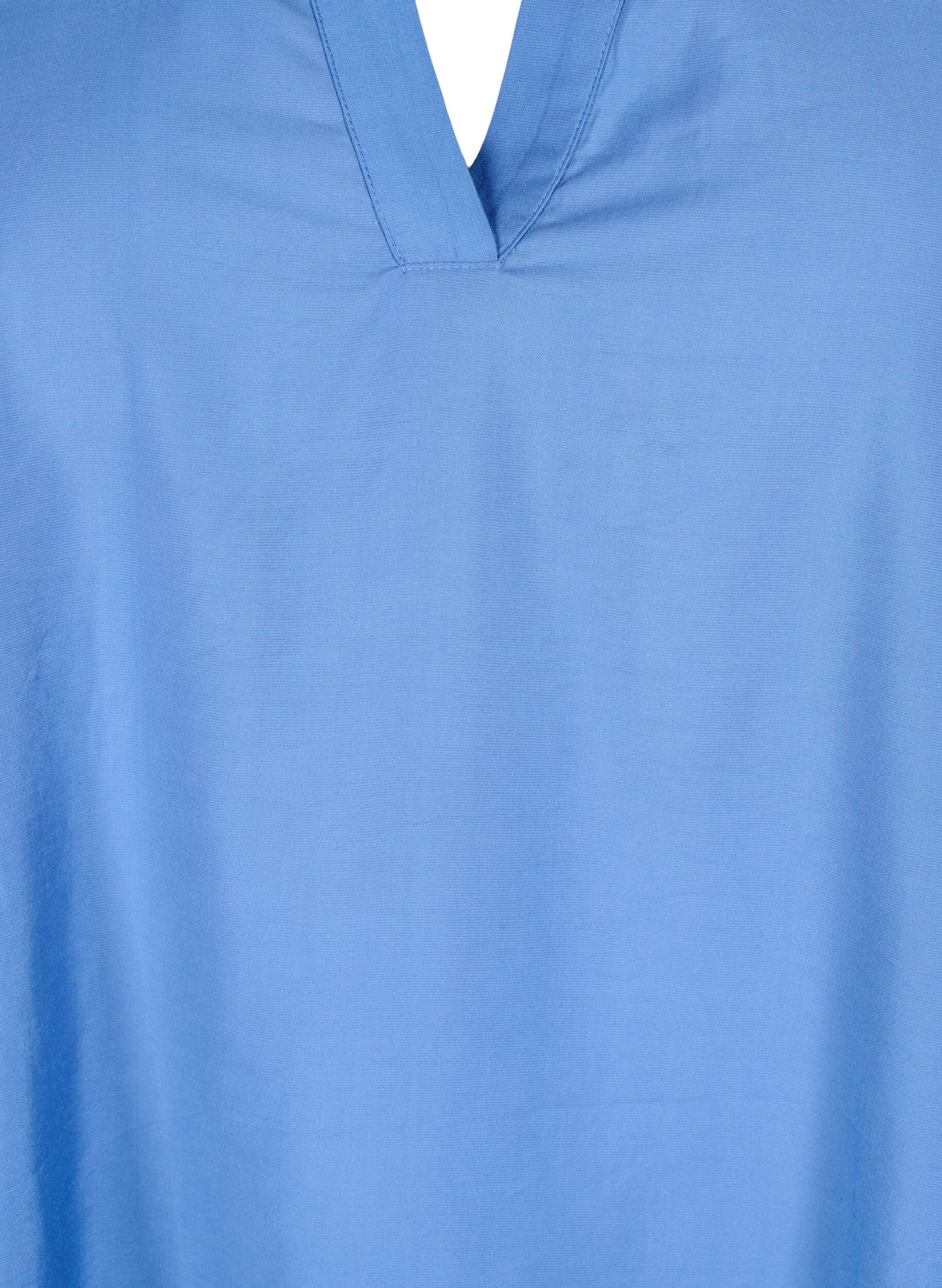 ZizziViskose-Tunika mit V-Ausschnitt und Kragen, Riverside, Packshot image number 2