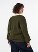 Strickjacke mit V-Ausschnitt und Rippstruktur, Gr&uuml;n, Model image number 2