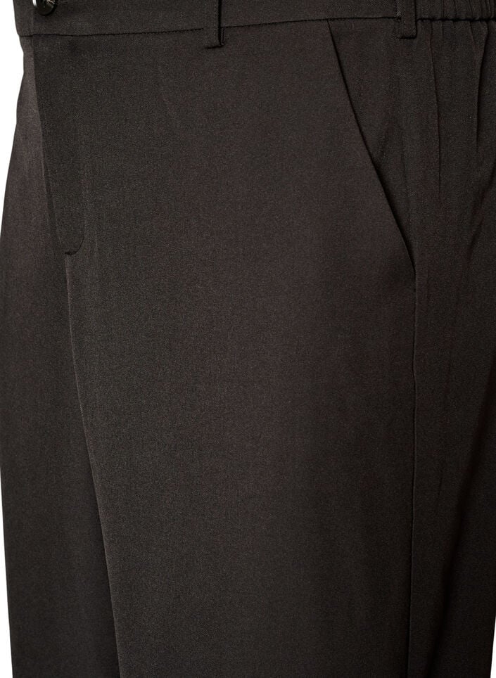 Hose in Barrel-Passform mit hoher Taille, Schwarz, Packshot image number 2