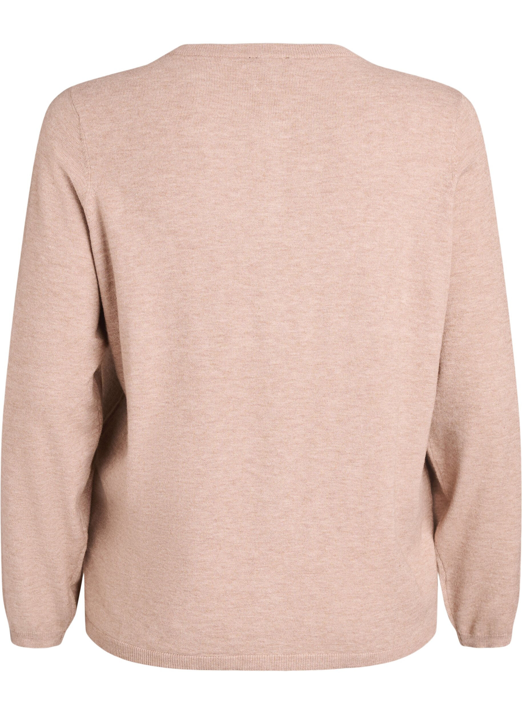 ZizziCardigan mit runden Kn&ouml;pfen, Beige, Packshot image number 1