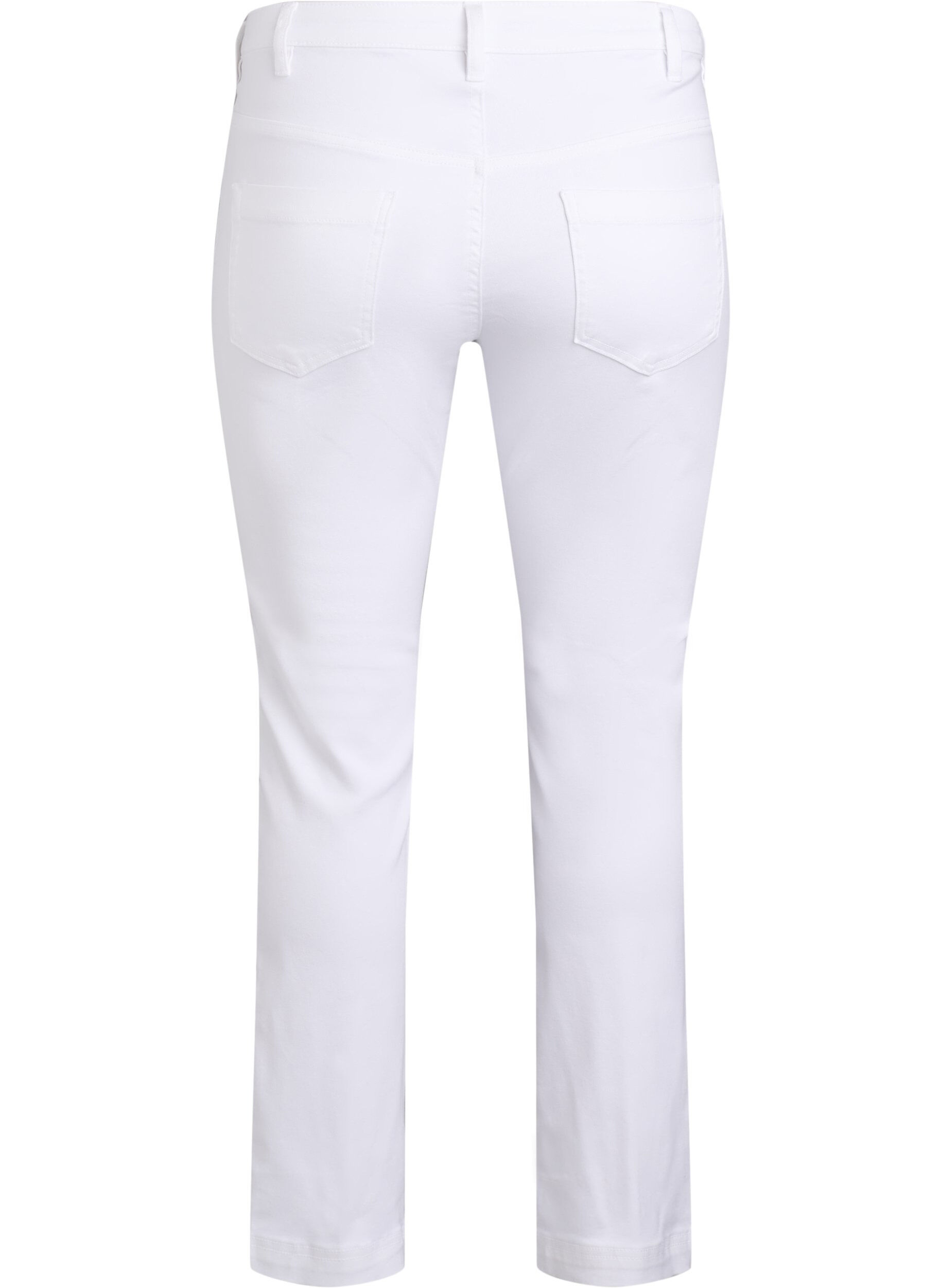 ZizziSlim Fit Emily Jeans mit normaler Taillenh&ouml;he, Wei&szlig;, Packshot image number 1