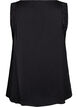 Ärmelloses Top mit Spitzensaum, Schwarz, Packshot image number 1
