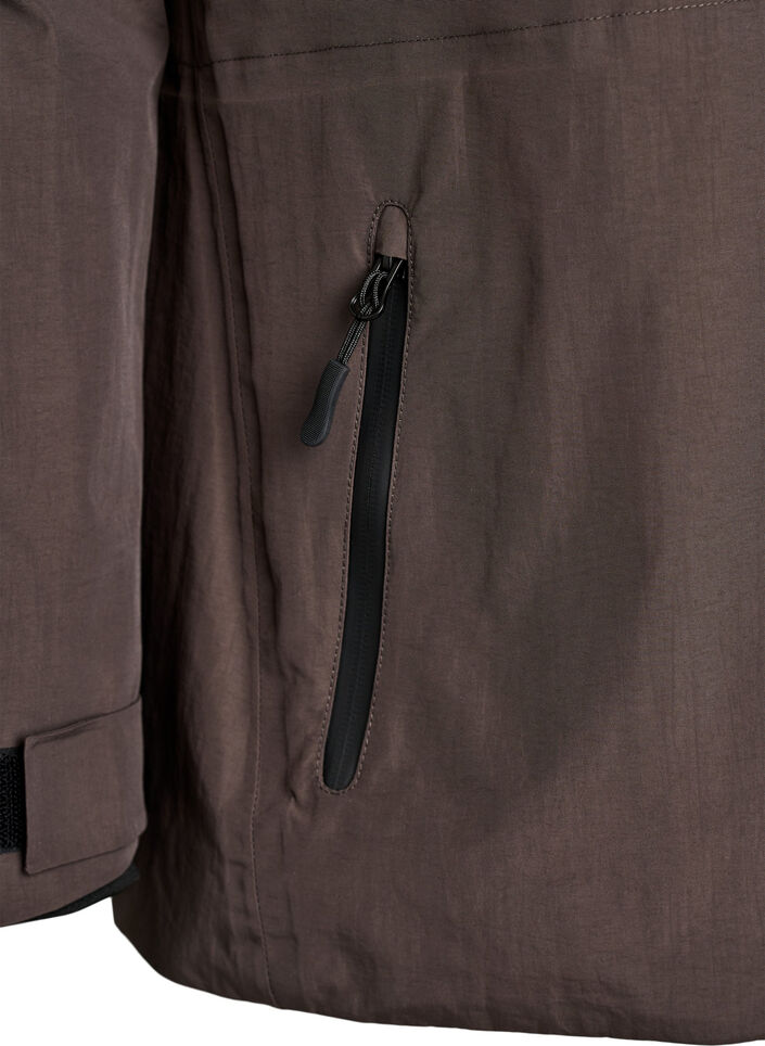 Wasserdichte Winterjacke mit abnehmbarer Kapuze, Braun, Packshot image number 3