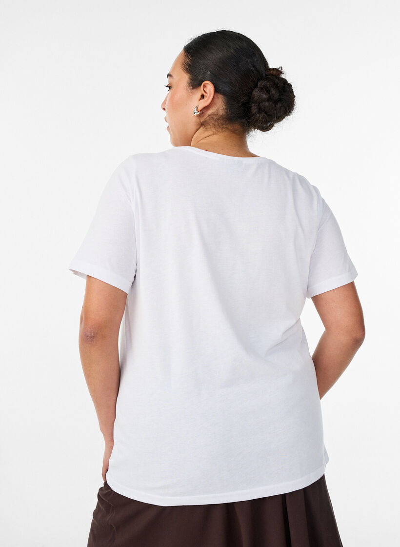 T-Shirt mit Print, Wei&szlig;, Model image number 2