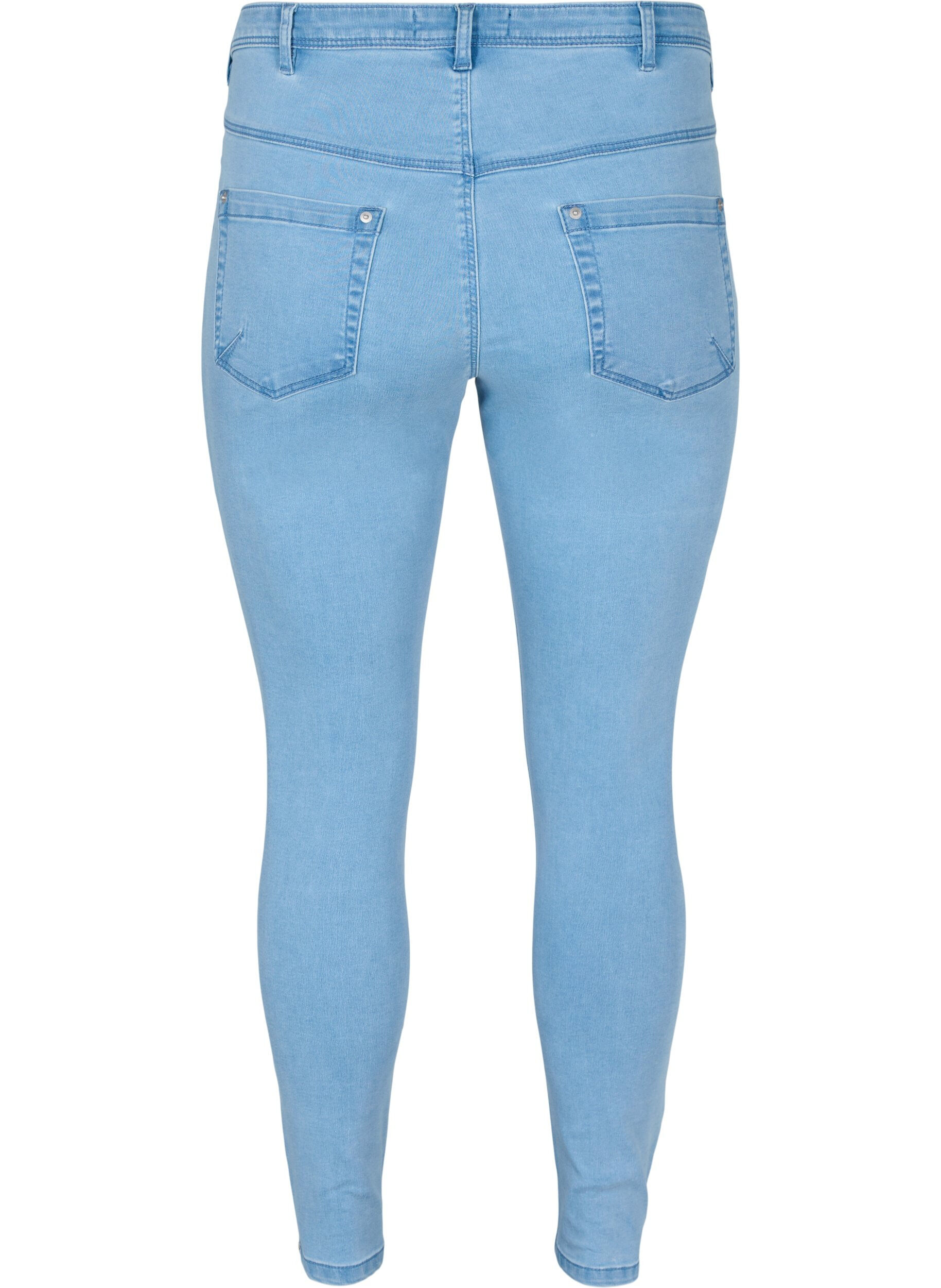 ZizziCropped Amy Jeans mit Rei&szlig;verschluss, Blau, Packshot image number 1